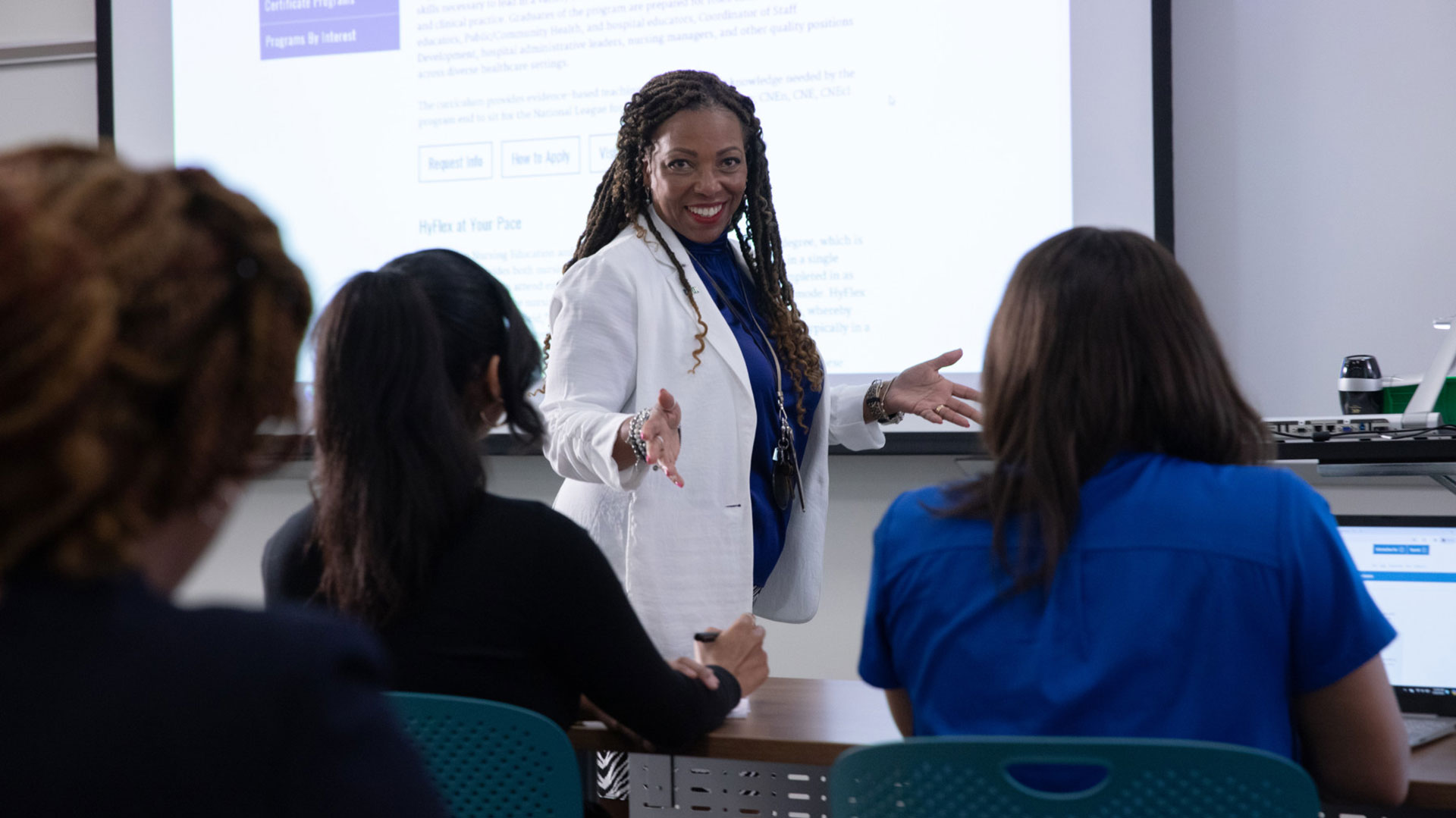 Professor in classroom