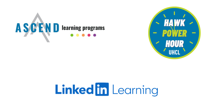 Human Resources logos for Ascend program, Hawk Power Hour program, and LinkedIn Learning. This image is clickable and hyperlinks to the HR Training Page.