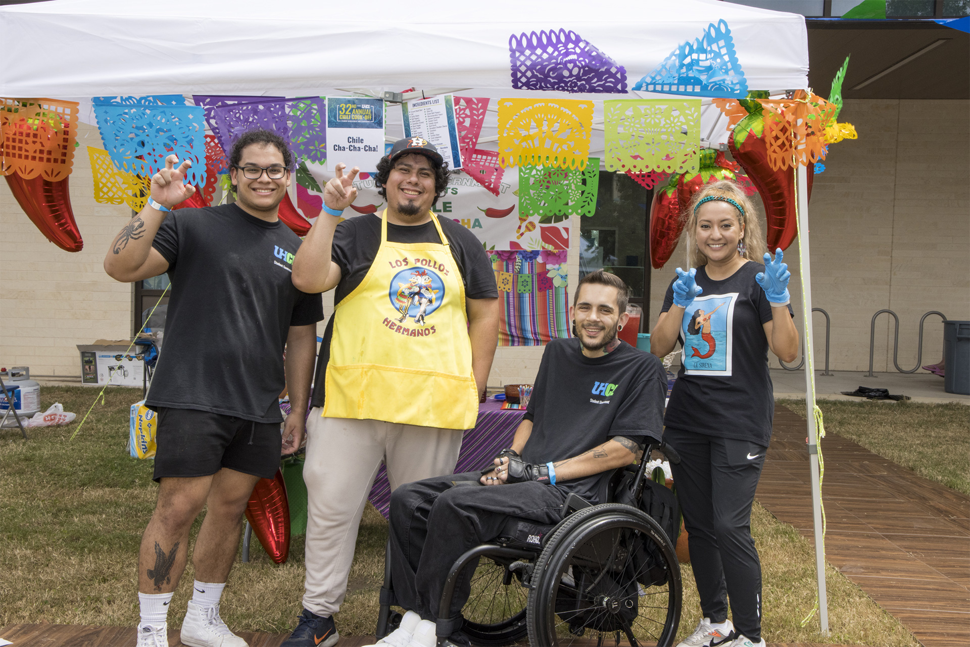 Students at chili cookoff